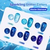 image:imageBeetles Blue Gel Nail Polish Set  Ocean Veil 6 Colors Jelly Summer Gel Nail Polish Kit Green Sheer Translucent Effect Soak off UV Nail Art DIY at Home Gift for WomenGlacier Diamond