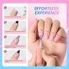 image:imageBeetles Blue Gel Nail Polish Set  Ocean Veil 6 Colors Jelly Summer Gel Nail Polish Kit Green Sheer Translucent Effect Soak off UV Nail Art DIY at Home Gift for Women008 colors Soft Whisper