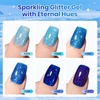 image:imageBeetles Blue Gel Nail Polish Set  Ocean Veil 6 Colors Jelly Summer Gel Nail Polish Kit Green Sheer Translucent Effect Soak off UV Nail Art DIY at Home Gift for WomenGlacier Diamond