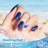 image:imageBeetles Blue Gel Nail Polish Set  Ocean Veil 6 Colors Jelly Summer Gel Nail Polish Kit Green Sheer Translucent Effect Soak off UV Nail Art DIY at Home Gift for Women000Liberty Blue