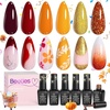 image:imageBeetles Blue Gel Nail Polish Set  Ocean Veil 6 Colors Jelly Summer Gel Nail Polish Kit Green Sheer Translucent Effect Soak off UV Nail Art DIY at Home Gift for Women000Golden Blessing