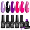 image:imageBeetles Blue Gel Nail Polish Set  Ocean Veil 6 Colors Jelly Summer Gel Nail Polish Kit Green Sheer Translucent Effect Soak off UV Nail Art DIY at Home Gift for WomenDreamy Pink Purple