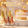 image:imageBeetles Cat Eye Gel Nail Polish Set  Falling Gold 6 Colors 15ML Full Size Glitter Gel Polish Kit Gold Brown Orange Glass Cat Eye Magnetic Effect Soak Off UV Nail Art DIY Salon at Home Gift for WomenFalling Gold