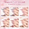 image:imageBeetles Cat Eye Gel Nail Polish Set  Falling Gold 6 Colors 15ML Full Size Glitter Gel Polish Kit Gold Brown Orange Glass Cat Eye Magnetic Effect Soak Off UV Nail Art DIY Salon at Home Gift for WomenSilken Moonlight
