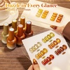 image:imageBeetles Cat Eye Gel Nail Polish Set  Falling Gold 6 Colors 15ML Full Size Glitter Gel Polish Kit Gold Brown Orange Glass Cat Eye Magnetic Effect Soak Off UV Nail Art DIY Salon at Home Gift for WomenFalling Gold