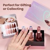 image:imageBeetles Cat Eye Gel Nail Polish Set  Falling Gold 6 Colors 15ML Full Size Glitter Gel Polish Kit Gold Brown Orange Glass Cat Eye Magnetic Effect Soak Off UV Nail Art DIY Salon at Home Gift for WomenCoffee Time