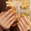 image:imageBeetles Cat Eye Gel Nail Polish Set  Falling Gold 6 Colors 15ML Full Size Glitter Gel Polish Kit Gold Brown Orange Glass Cat Eye Magnetic Effect Soak Off UV Nail Art DIY Salon at Home Gift for WomenFalling Gold