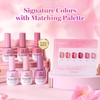 image:imageBeetles Cat Eye Gel Nail Polish Set  Falling Gold 6 Colors 15ML Full Size Glitter Gel Polish Kit Gold Brown Orange Glass Cat Eye Magnetic Effect Soak Off UV Nail Art DIY Salon at Home Gift for Women000Misty Blush Glow