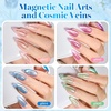 image:imageBeetles Cat Eye Gel Nail Polish Set  Falling Gold 6 Colors 15ML Full Size Glitter Gel Polish Kit Gold Brown Orange Glass Cat Eye Magnetic Effect Soak Off UV Nail Art DIY Salon at Home Gift for Women000Crystal Garden