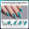 image:imageBeetles Orange Cat Eye Gel Nail Polish  15ML Orange Soda Summer Cat Eye Glitter Magnetic Gel Polish Shimmer Effect Soak Off UV French Nail Art Design Salon DIY Manicure Gifts for WomenD  Glassy Blue  Teal Radiance