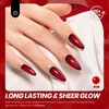 image:imageBeetles Orange Cat Eye Gel Nail Polish  15ML Orange Soda Summer Cat Eye Glitter Magnetic Gel Polish Shimmer Effect Soak Off UV French Nail Art Design Salon DIY Manicure Gifts for WomenC  Sheer Red  Red Jelly