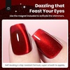 image:imageBeetles Orange Cat Eye Gel Nail Polish  15ML Orange Soda Summer Cat Eye Glitter Magnetic Gel Polish Shimmer Effect Soak Off UV French Nail Art Design Salon DIY Manicure Gifts for WomenC  Glassy Red  Ruby Red