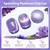 image:imageBeetles Orange Cat Eye Gel Nail Polish  15ML Orange Soda Summer Cat Eye Glitter Magnetic Gel Polish Shimmer Effect Soak Off UV French Nail Art Design Salon DIY Manicure Gifts for WomenJ  Velvet Purple  Twilight Lavender