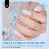 image:imageBeetles Orange Cat Eye Gel Nail Polish  15ML Orange Soda Summer Cat Eye Glitter Magnetic Gel Polish Shimmer Effect Soak Off UV French Nail Art Design Salon DIY Manicure Gifts for WomenD  Sheer Blue  Blueberry Milk