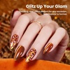 image:imageBeetles Orange Cat Eye Gel Nail Polish  15ML Orange Soda Summer Cat Eye Glitter Magnetic Gel Polish Shimmer Effect Soak Off UV French Nail Art Design Salon DIY Manicure Gifts for WomenI  Velvet Brown  Amber Glint