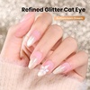 image:imageBeetles Orange Cat Eye Gel Nail Polish  15ML Orange Soda Summer Cat Eye Glitter Magnetic Gel Polish Shimmer Effect Soak Off UV French Nail Art Design Salon DIY Manicure Gifts for WomenL  Glassy Gold  Buttercream Dream