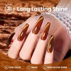 image:imageBeetles Orange Cat Eye Gel Nail Polish  15ML Orange Soda Summer Cat Eye Glitter Magnetic Gel Polish Shimmer Effect Soak Off UV French Nail Art Design Salon DIY Manicure Gifts for WomenI  Velvet Brown  Amber Glint