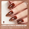 image:imageBeetles Orange Cat Eye Gel Nail Polish  15ML Orange Soda Summer Cat Eye Glitter Magnetic Gel Polish Shimmer Effect Soak Off UV French Nail Art Design Salon DIY Manicure Gifts for WomenI  Sheer Brown  Mocha Mist