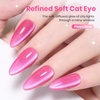 image:imageBeetles Orange Cat Eye Gel Nail Polish  15ML Orange Soda Summer Cat Eye Glitter Magnetic Gel Polish Shimmer Effect Soak Off UV French Nail Art Design Salon DIY Manicure Gifts for WomenB  Glassy Pink  Pitaya Glow