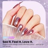 image:imageBeetles Orange Cat Eye Gel Nail Polish  15ML Orange Soda Summer Cat Eye Glitter Magnetic Gel Polish Shimmer Effect Soak Off UV French Nail Art Design Salon DIY Manicure Gifts for WomenJ  Rainbow Purple  Lagoons Blush