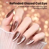 image:imageBeetles Orange Cat Eye Gel Nail Polish  15ML Orange Soda Summer Cat Eye Glitter Magnetic Gel Polish Shimmer Effect Soak Off UV French Nail Art Design Salon DIY Manicure Gifts for WomenI  Glassy Brown  Amber Hour