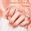 image:imageBeetles Orange Cat Eye Gel Nail Polish  15ML Orange Soda Summer Cat Eye Glitter Magnetic Gel Polish Shimmer Effect Soak Off UV French Nail Art Design Salon DIY Manicure Gifts for WomenAOrange Soda
