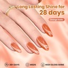 image:imageBeetles Orange Cat Eye Gel Nail Polish  15ML Orange Soda Summer Cat Eye Glitter Magnetic Gel Polish Shimmer Effect Soak Off UV French Nail Art Design Salon DIY Manicure Gifts for WomenAOrange Soda