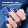 image:imageBeetles Orange Cat Eye Gel Nail Polish  15ML Orange Soda Summer Cat Eye Glitter Magnetic Gel Polish Shimmer Effect Soak Off UV French Nail Art Design Salon DIY Manicure Gifts for WomenD  Glassy Blue  Navy Blue