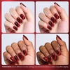 image:imageBeetles Orange Cat Eye Gel Nail Polish  15ML Orange Soda Summer Cat Eye Glitter Magnetic Gel Polish Shimmer Effect Soak Off UV French Nail Art Design Salon DIY Manicure Gifts for WomenRuby Red