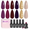image:imageBeetles Blue Gel Nail Polish Set  Ocean Veil 6 Colors Jelly Summer Gel Nail Polish Kit Green Sheer Translucent Effect Soak off UV Nail Art DIY at Home Gift for Women000Fall Winter Terra Dusk