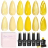 image:imageBeetles Orange Gel Nail Polish Set  Summer Sunset Auras Shimmer Gel Polish 6 Colors Sunrise Tangerine Coral Orange Gel Nail Art Soak Off Uv DIY Salon Manicure Kit Gift for WomenSunshine Lemonade