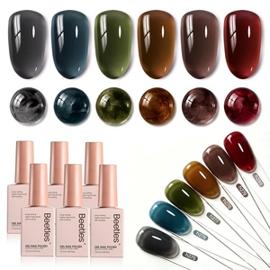image:imageBeetles Blue Gel Nail Polish Set  Ocean Veil 6 Colors Jelly Summer Gel Nail Polish Kit Green Sheer Translucent Effect Soak off UV Nail Art DIY at Home Gift for Women000Natural Coda