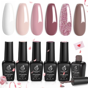 image:imageBeetles Blue Gel Nail Polish Set  Ocean Veil 6 Colors Jelly Summer Gel Nail Polish Kit Green Sheer Translucent Effect Soak off UV Nail Art DIY at Home Gift for Women00Romantic Wedding