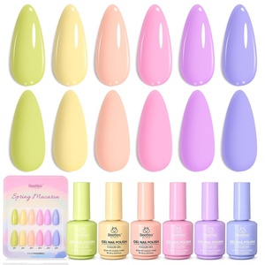 image:imageBeetles Cat Eye Gel Nail Polish Set  Falling Gold 6 Colors 15ML Full Size Glitter Gel Polish Kit Gold Brown Orange Glass Cat Eye Magnetic Effect Soak Off UV Nail Art DIY Salon at Home Gift for WomenSpring Macaron