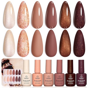 image:imageBeetles Cat Eye Gel Nail Polish Set  Falling Gold 6 Colors 15ML Full Size Glitter Gel Polish Kit Gold Brown Orange Glass Cat Eye Magnetic Effect Soak Off UV Nail Art DIY Salon at Home Gift for WomenBrownie Bliss