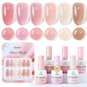 image:imageBeetles Cat Eye Gel Nail Polish Set  Falling Gold 6 Colors 15ML Full Size Glitter Gel Polish Kit Gold Brown Orange Glass Cat Eye Magnetic Effect Soak Off UV Nail Art DIY Salon at Home Gift for Women000Sheer Blush