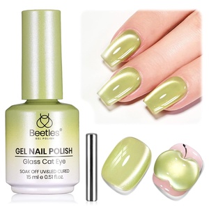 image:imageBeetles Orange Cat Eye Gel Nail Polish  15ML Orange Soda Summer Cat Eye Glitter Magnetic Gel Polish Shimmer Effect Soak Off UV French Nail Art Design Salon DIY Manicure Gifts for WomenH  Glassy Green  Pistachio Gleam