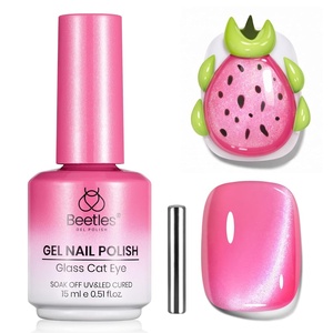 image:imageBeetles Orange Cat Eye Gel Nail Polish  15ML Orange Soda Summer Cat Eye Glitter Magnetic Gel Polish Shimmer Effect Soak Off UV French Nail Art Design Salon DIY Manicure Gifts for WomenB  Glassy Pink  Pitaya Glow