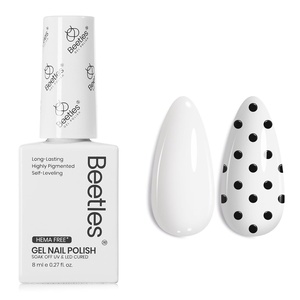 image:imageBeetles Orange Cat Eye Gel Nail Polish  15ML Orange Soda Summer Cat Eye Glitter Magnetic Gel Polish Shimmer Effect Soak Off UV French Nail Art Design Salon DIY Manicure Gifts for WomenA  Creme White  8ML White Rhythm
