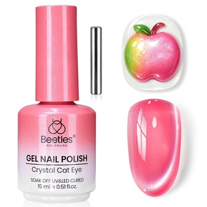 image:imageBeetles Orange Cat Eye Gel Nail Polish  15ML Orange Soda Summer Cat Eye Glitter Magnetic Gel Polish Shimmer Effect Soak Off UV French Nail Art Design Salon DIY Manicure Gifts for WomenB  Glassy Pink  Apple Sweet Gleam
