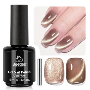 image:imageBeetles Orange Cat Eye Gel Nail Polish  15ML Orange Soda Summer Cat Eye Glitter Magnetic Gel Polish Shimmer Effect Soak Off UV French Nail Art Design Salon DIY Manicure Gifts for WomenI  Velvet Brown  Velvet Cinnamon
