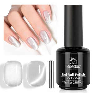 image:imageBeetles Orange Cat Eye Gel Nail Polish  15ML Orange Soda Summer Cat Eye Glitter Magnetic Gel Polish Shimmer Effect Soak Off UV French Nail Art Design Salon DIY Manicure Gifts for WomenF  Velvet Silver  Lunar Gleam