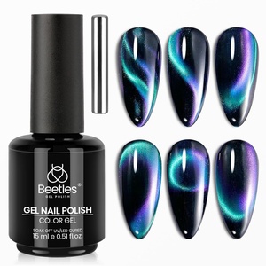 image:imageBeetles Orange Cat Eye Gel Nail Polish  15ML Orange Soda Summer Cat Eye Glitter Magnetic Gel Polish Shimmer Effect Soak Off UV French Nail Art Design Salon DIY Manicure Gifts for WomenD  Velvet Blue  Deep Sea Aurora