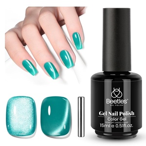 image:imageBeetles Orange Cat Eye Gel Nail Polish  15ML Orange Soda Summer Cat Eye Glitter Magnetic Gel Polish Shimmer Effect Soak Off UV French Nail Art Design Salon DIY Manicure Gifts for WomenD  Glassy Blue  Teal Radiance