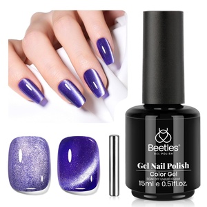 image:imageBeetles Orange Cat Eye Gel Nail Polish  15ML Orange Soda Summer Cat Eye Glitter Magnetic Gel Polish Shimmer Effect Soak Off UV French Nail Art Design Salon DIY Manicure Gifts for WomenJ  Velvet Purple  Celestial Veil