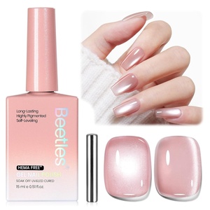 image:imageBeetles Orange Cat Eye Gel Nail Polish  15ML Orange Soda Summer Cat Eye Glitter Magnetic Gel Polish Shimmer Effect Soak Off UV French Nail Art Design Salon DIY Manicure Gifts for WomenB  Glassy Pink  Blushing Haze