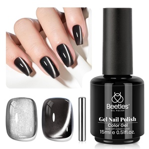 image:imageBeetles Orange Cat Eye Gel Nail Polish  15ML Orange Soda Summer Cat Eye Glitter Magnetic Gel Polish Shimmer Effect Soak Off UV French Nail Art Design Salon DIY Manicure Gifts for WomenG  Velvet Black  Midnight Sands