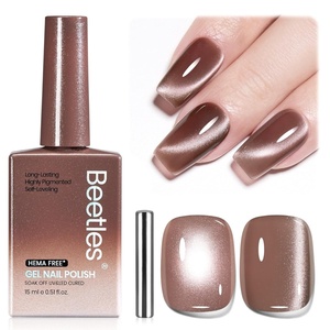 image:imageBeetles Orange Cat Eye Gel Nail Polish  15ML Orange Soda Summer Cat Eye Glitter Magnetic Gel Polish Shimmer Effect Soak Off UV French Nail Art Design Salon DIY Manicure Gifts for WomenI  Glassy Brown  Amber Hour