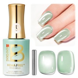 image:imageBeetles Orange Cat Eye Gel Nail Polish  15ML Orange Soda Summer Cat Eye Glitter Magnetic Gel Polish Shimmer Effect Soak Off UV French Nail Art Design Salon DIY Manicure Gifts for WomenH  Glassy Green  Minty Gleam