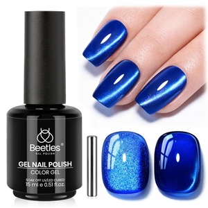 image:imageBeetles Orange Cat Eye Gel Nail Polish  15ML Orange Soda Summer Cat Eye Glitter Magnetic Gel Polish Shimmer Effect Soak Off UV French Nail Art Design Salon DIY Manicure Gifts for WomenD  Glassy Blue  Navy Blue